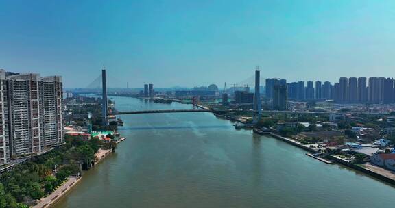航拍广州鹤洞大桥2022年最新航拍