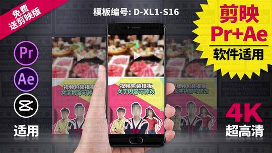 视频包装模板Pr+Ae+抖音剪映 D-XL1-S16