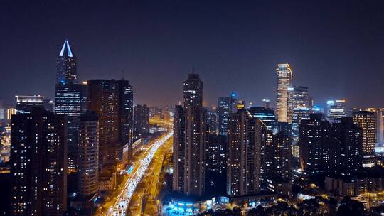 上海南北高架夜景