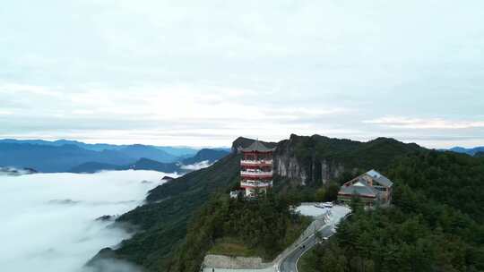 四川广元曾家山龙神阁美景