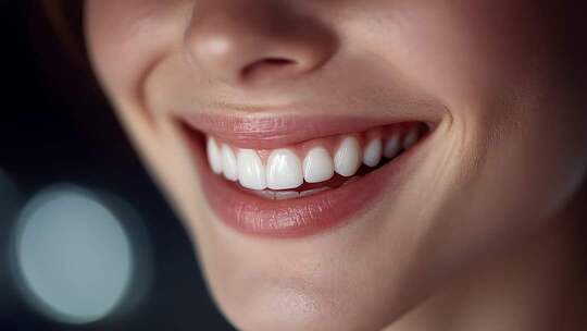 迷人微笑展示牙齿美白效果