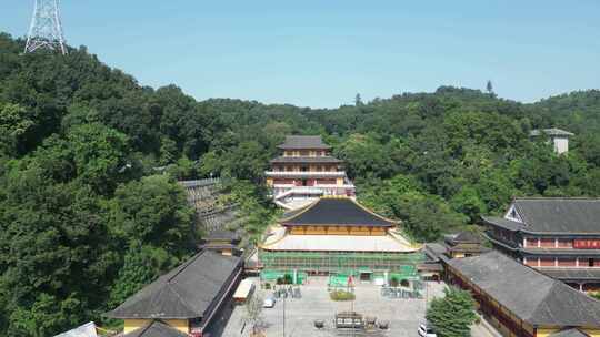 湖北鄂州市西山风景区古灵泉寺航拍