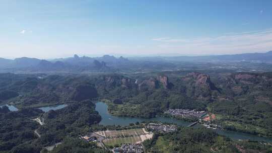 祖国大好河山丹霞地貌丹霞山航拍