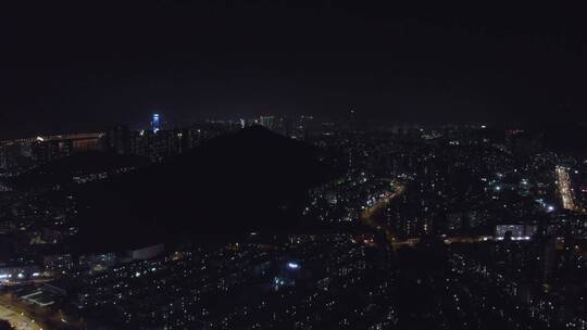 航拍大连城市夜景4k视频