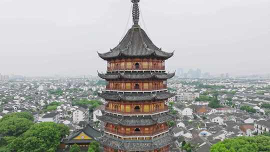 苏州报恩寺塔北寺塔中式建筑航拍