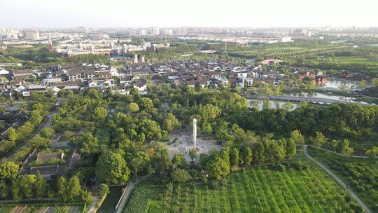 上海广富林公园4K航拍