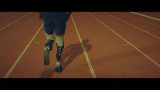 奔跑的残疾运动员视频素材模板下载