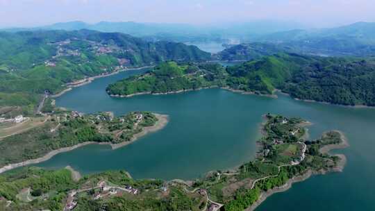 陕西安康瀛湖景区 汉江河流