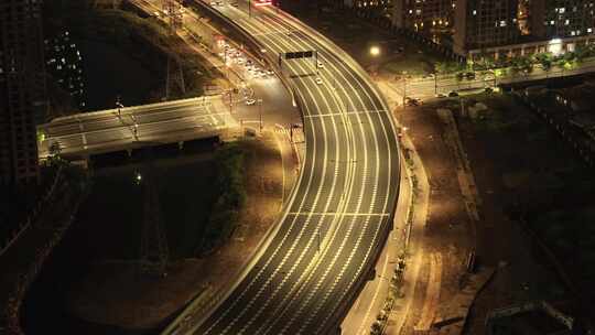 中国浙江杭州疏港公路夜景