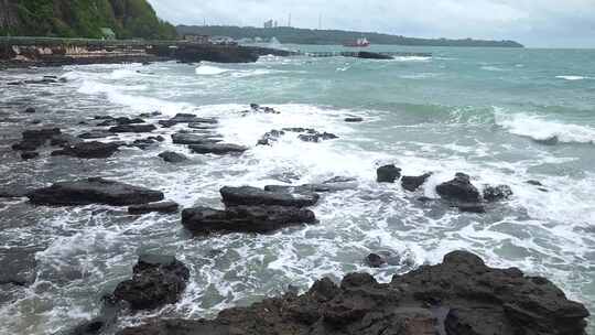 广西北海涠洲岛大海南岸鳄鱼山旅游旅行