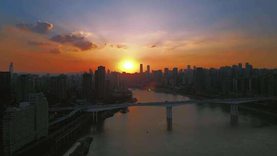 航拍重庆城市建筑群