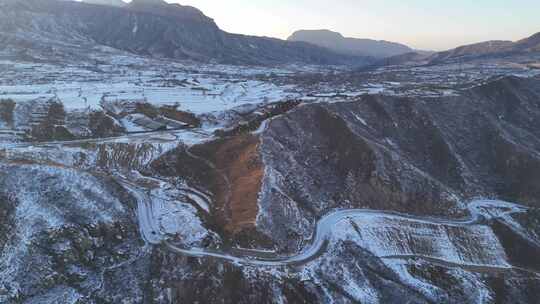 航拍雪景 唯美冬日空镜 立冬 冬至节气