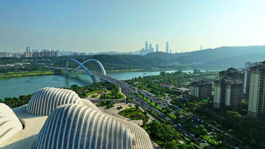 广西南宁城市大景航拍视频素材模板下载