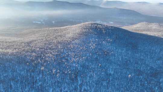 大兴安岭冬季银色林海雪原