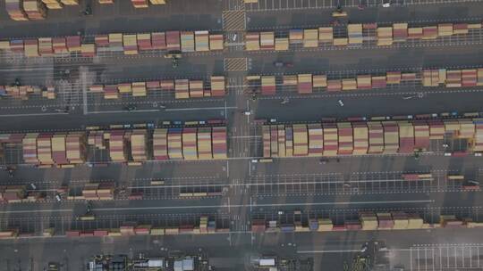 集装箱货运港口中欧班列视频素材模板下载