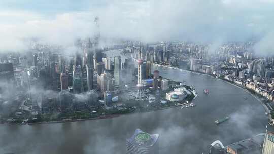 上海 陆家嘴 上海中心高空俯瞰 上海航拍