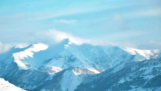 雪山山峰延时视频素材模板下载