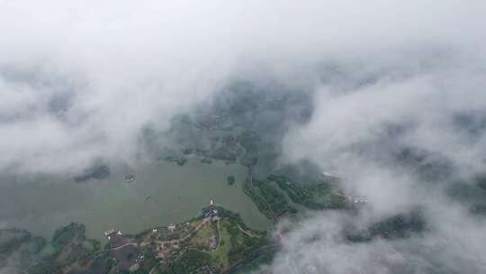 杭州湘湖风景航拍