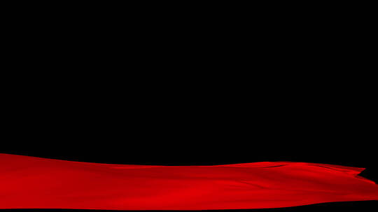 红绸子丝绸飘动透明背景视频素材