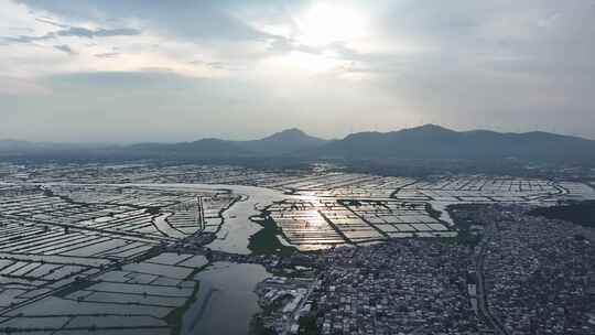 中国广东省潮州市饶平县汫洲镇全景