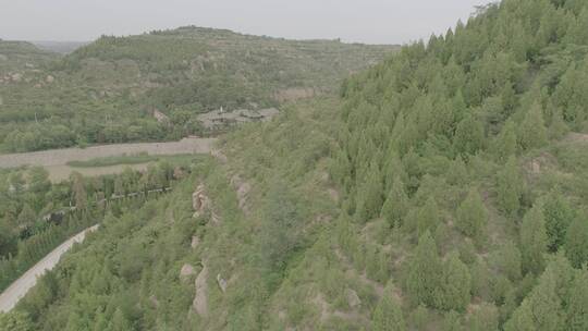 航拍山西旅游胜地临汾尧帝陵60帧原素材视频素材模板下载