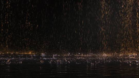 雨滴落在地上下雨大雨暴雨下大雨雨滴拍打敲视频素材模板下载