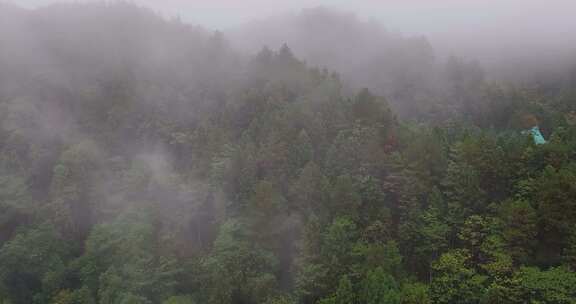 航拍江西井冈山茅坪景区景点风光