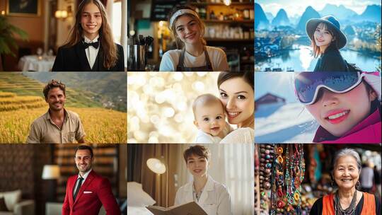 百人千人万人笑容微笑(前136S为快速预览)