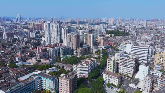 江门江海区蓬江区城市航拍