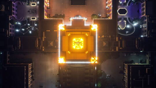 上海静安区道路车流视频素材模板下载