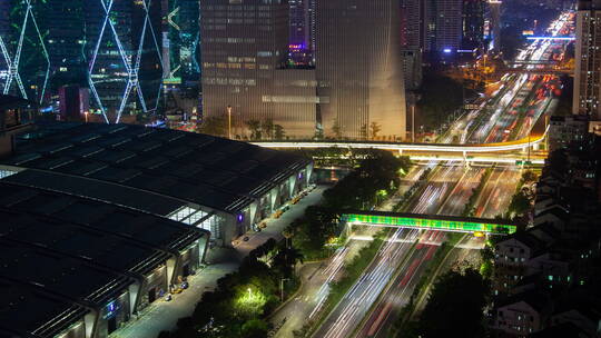 深圳市区夜景平移视频素材模板下载