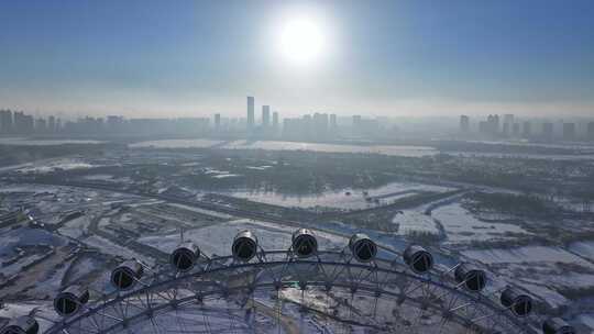 哈尔滨 冰雪大世界建设 哈尔滨摩天轮旅游