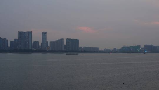 杭州钱江新城城市阳台夜景