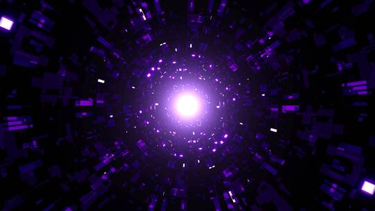 紫色的光束隧道