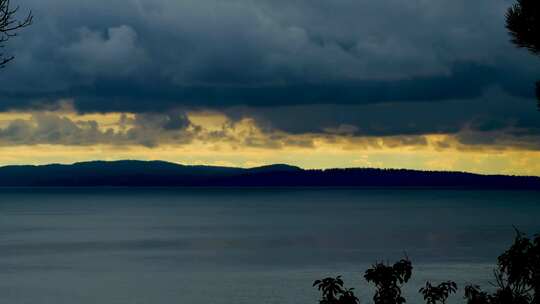 海边日落云延时