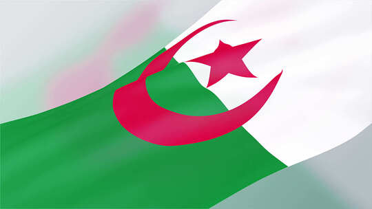 阿尔及利亚国旗视频素材模板下载