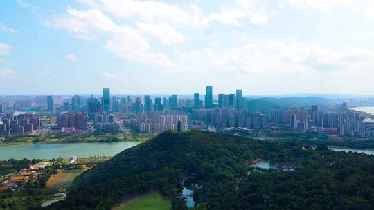 航拍广西南宁青秀山风景区