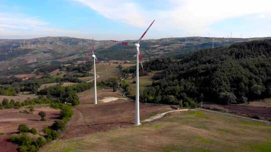 清洁能源绿色能源风能发电风车视频素材模板下载