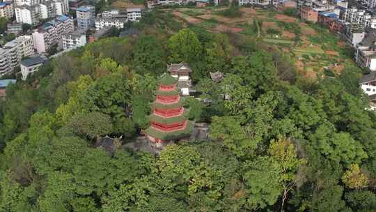 贵州凯里城市风光交通航拍