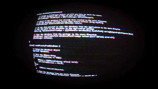 屏幕上的计算机代码