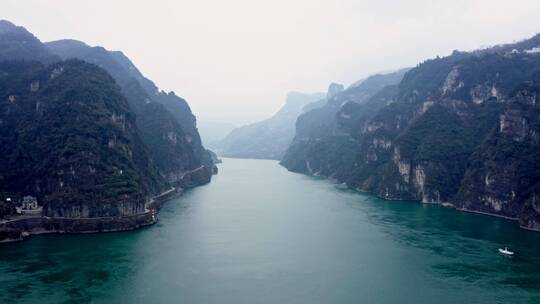 湖北宜昌西陵峡三游洞航拍