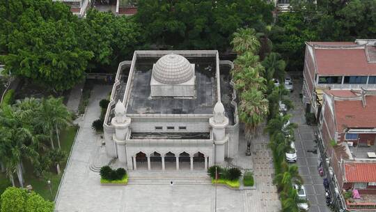 航拍福建泉州古城清净寺