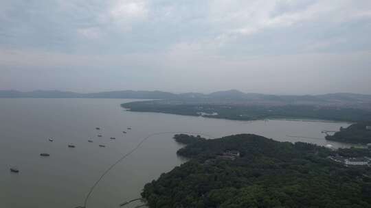 江苏无锡太湖鼋头渚风景区航拍