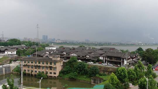 城市航拍湖南湘潭窑湾历史文化旅游街区