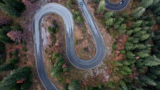 森林山地盘山公路