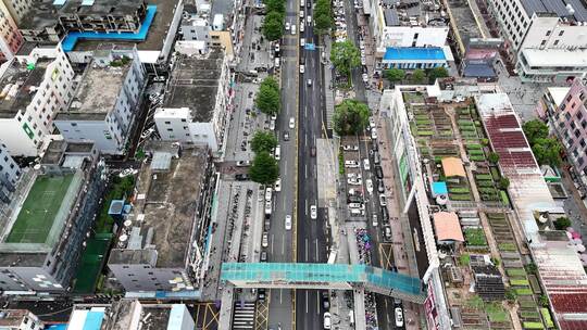 深圳龙华区城市交通航拍