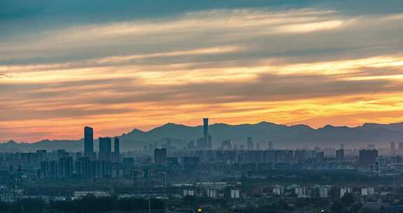 北京CBD 国贸日转夜延时