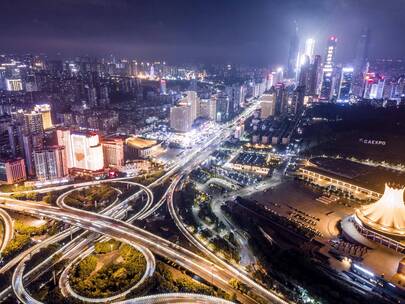 广西南宁城市风景航拍延时