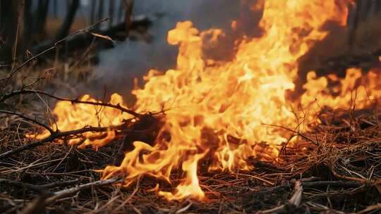 野外燃烧的火焰