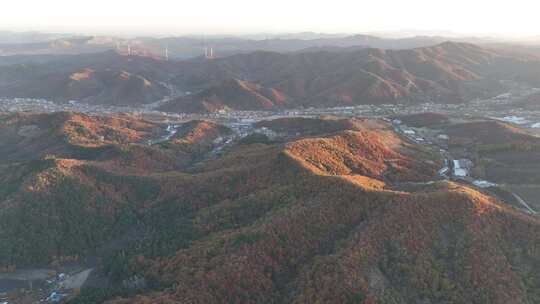 辽宁千山秋景航拍